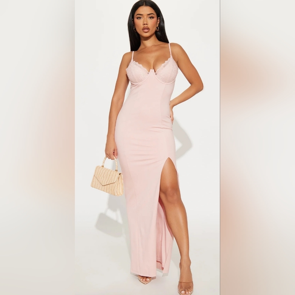 Fashion Nova Pink Maxi Dress